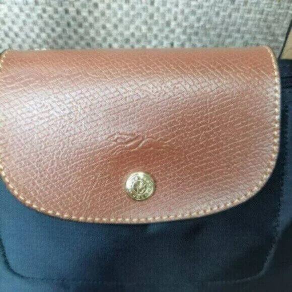 Longchamp Le Pliage Nylon Large Shoulder Bag Tote Travel Bag Black - Picture 4 of 7